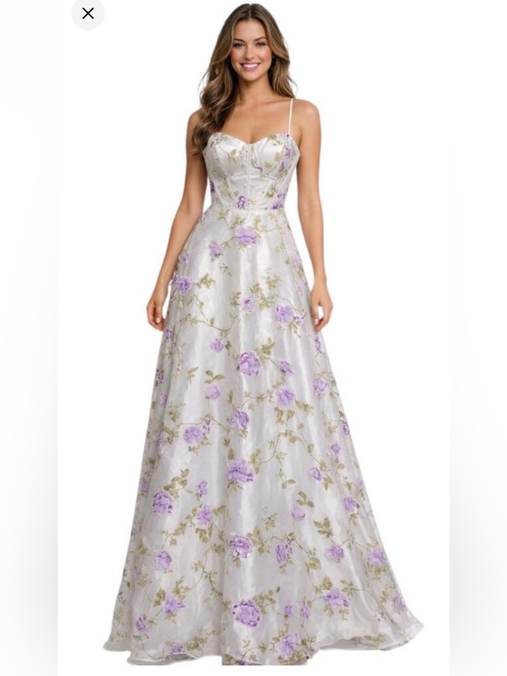 Say Yes to the Dress Juniors 3-D Floral Embellished Gown 7/8